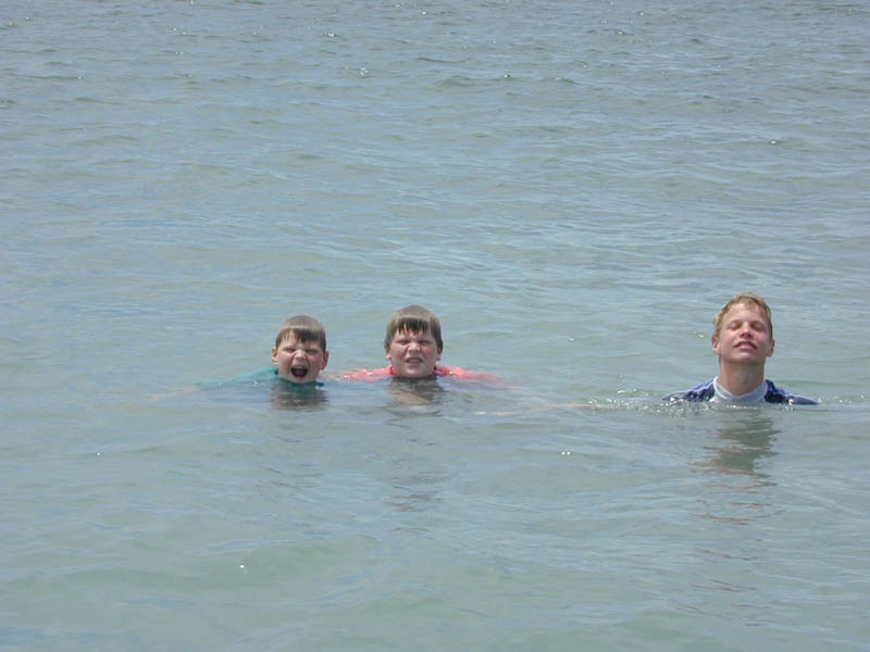 Boys after surfing